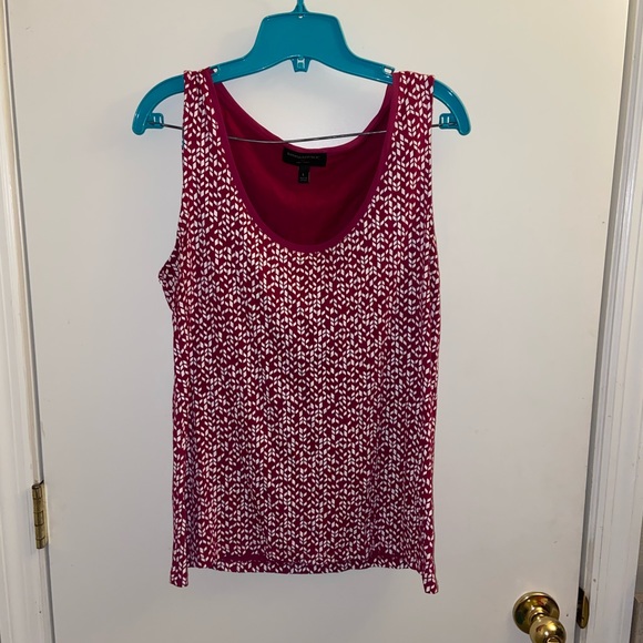 Banana Republic Pink and White Tank top Large-SOLD - Picture 1 of 7